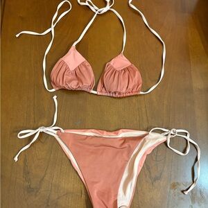 H&M Coral and Blush Bikini Set